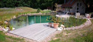 Sonnendeck- gartenteich Terrasse aus Holz, Zimmerer Heidekreis